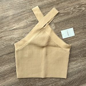 Camel crop top